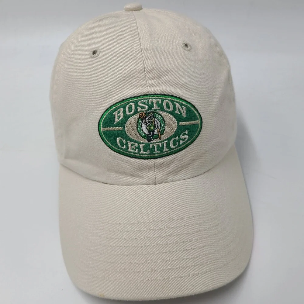 Vintage Boston Celtics Hat Strapback Twins Enterprise Beige NBA‎ Basketball Men